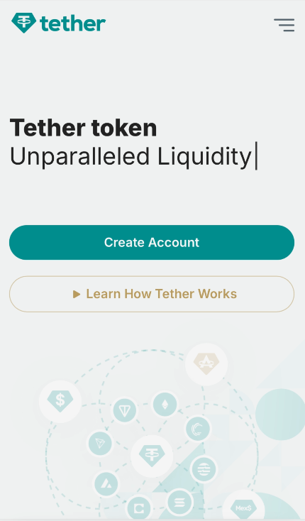 Tether Limited官网首页截图