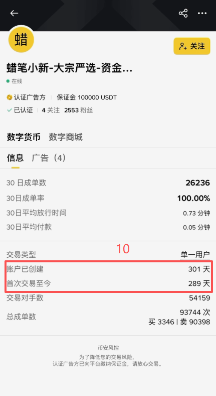 币安C2C严选区商家列表页面