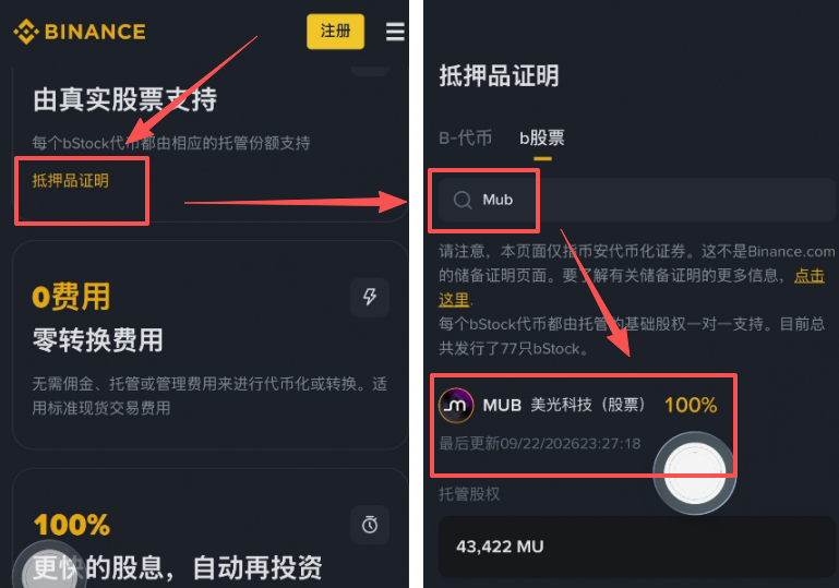 Bstocks页面MUB抵押品证明展示