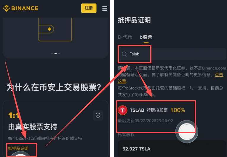 Bstocks页面TSLAB抵押品证明文件