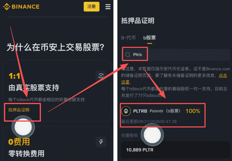 抵押品证明页面