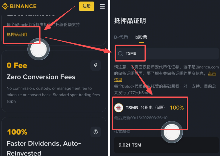 Bstocks抵押证明搜索TSMB结果页面