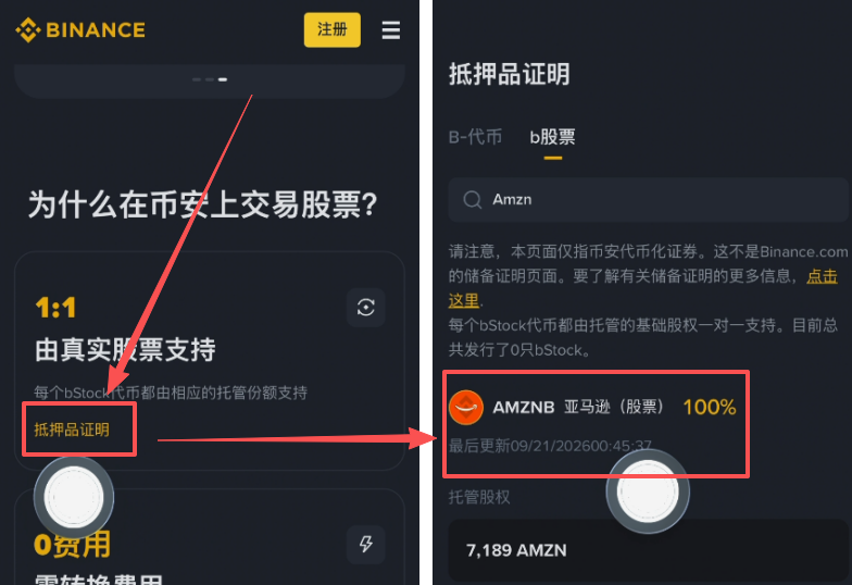bstocks页面AMZNB抵押品证明搜索结果