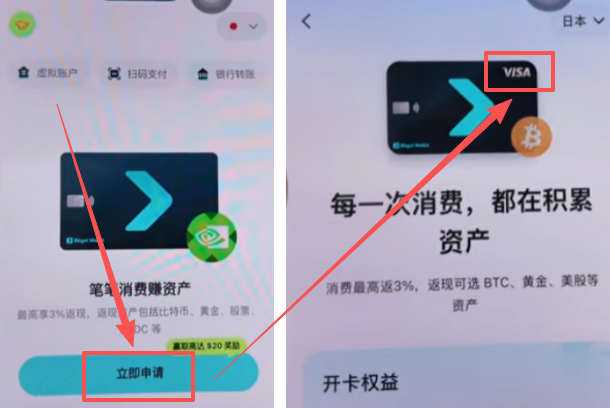 新版卡角标显示VISA页面