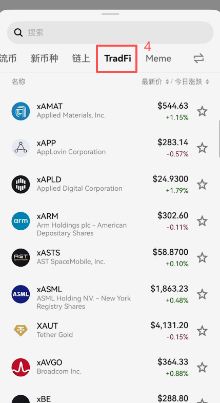 欧易xstocks特斯拉现货交易界面